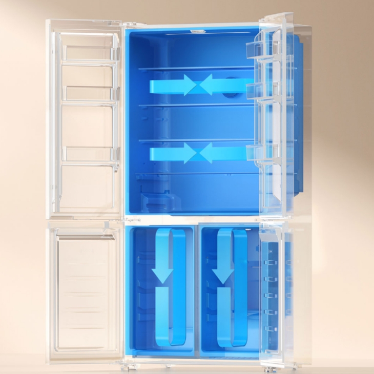 Tủ lạnh Xiaomi Mijia 518L được trang bị công nghệ tuần hoàn làm mát bằng không khí 360 độ