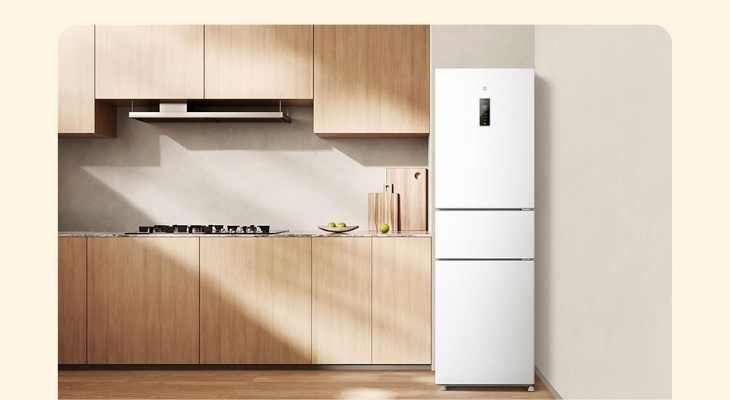Tủ lạnh 3 cánh Xiaomi Mijia 271 lít gọn gàng phù hợp cho gia đình nhỏ