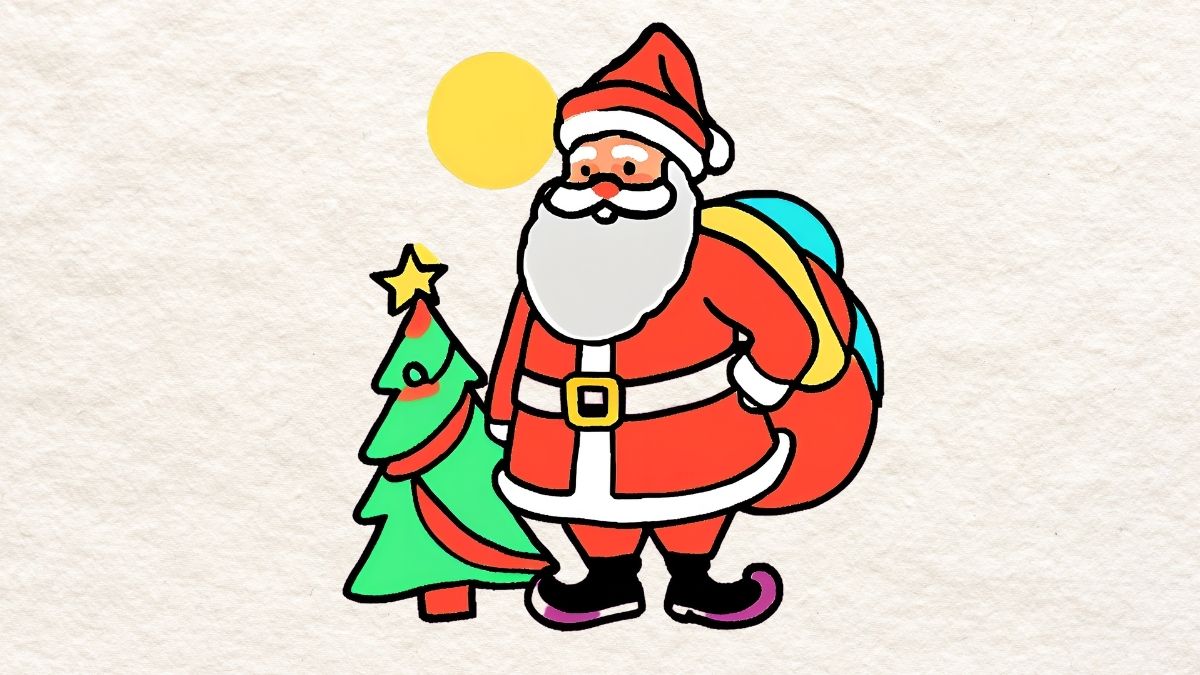 Ý tưởng tranh vẽ ông già Noel đẹp nhất