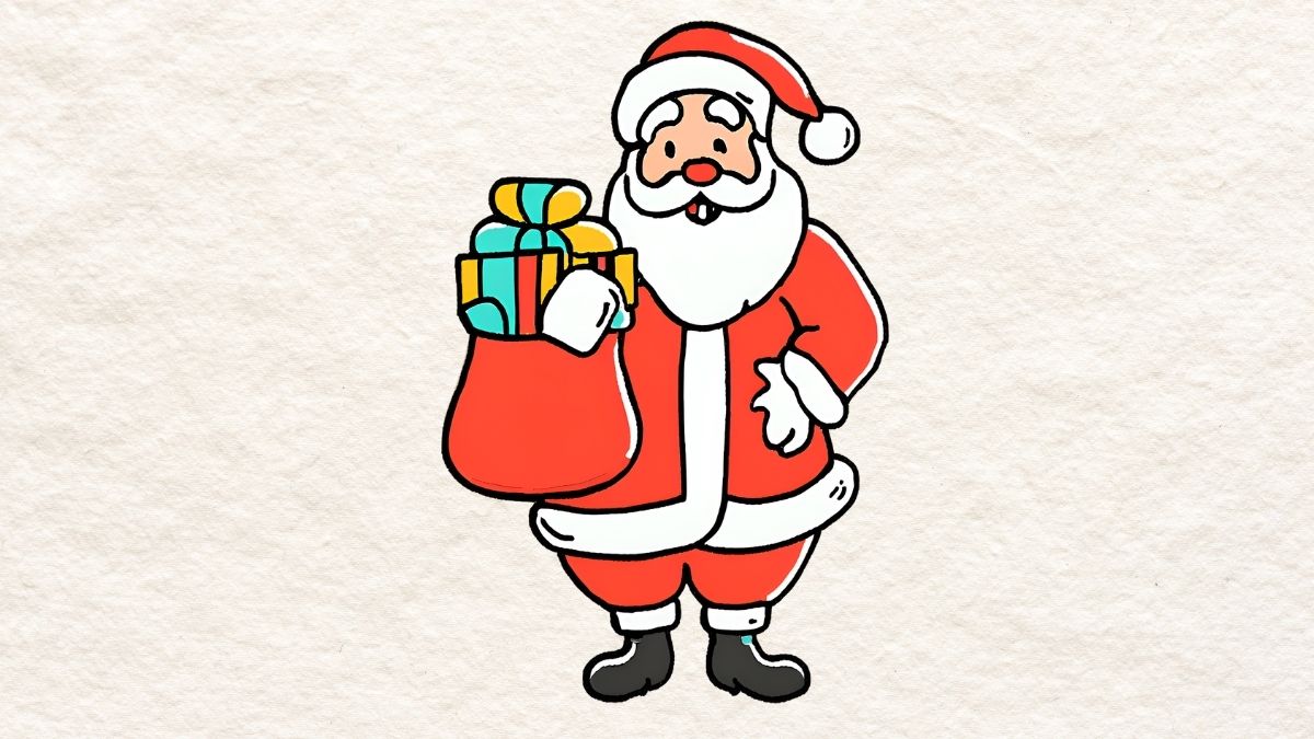 Ý tưởng tranh vẽ ông già Noel đẹp