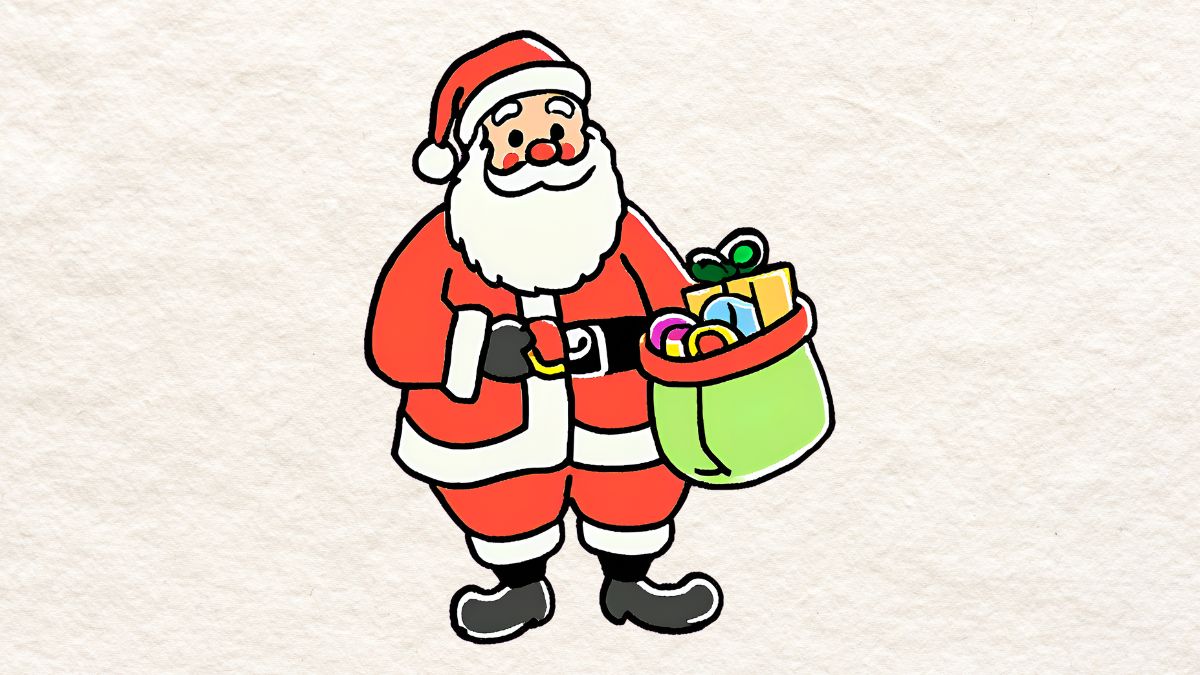 Ý tưởng tranh vẽ ông già Noel đẹp