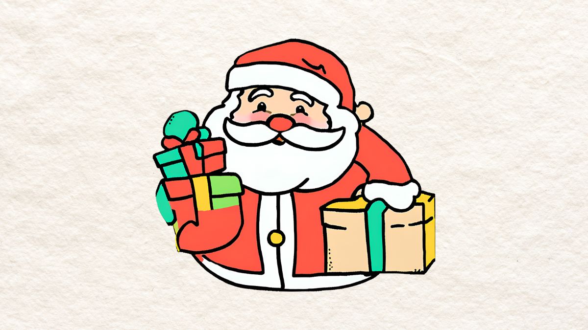 Ý tưởng tranh vẽ ông già Noel đẹp