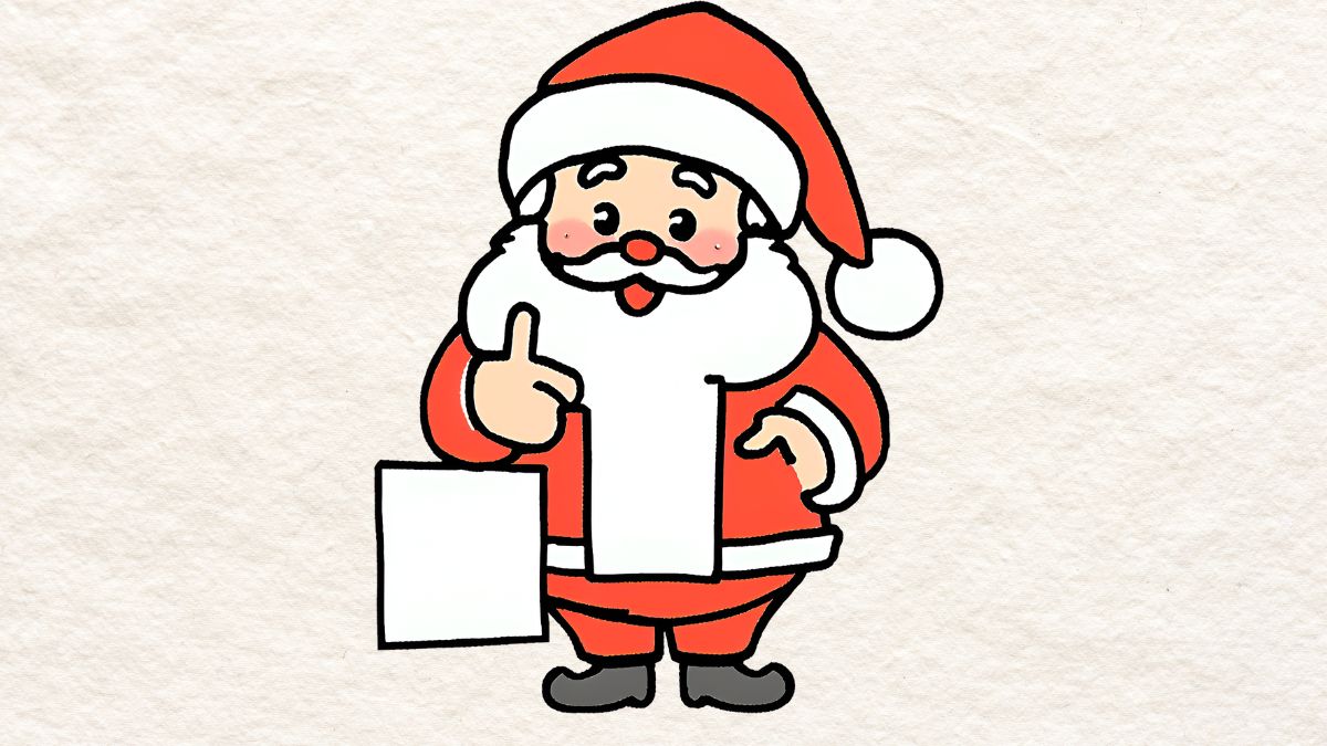 Ý tưởng tranh vẽ ông già Noel đẹp