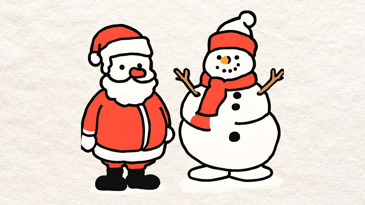 Ý tưởng tranh vẽ ông già Noel đẹp