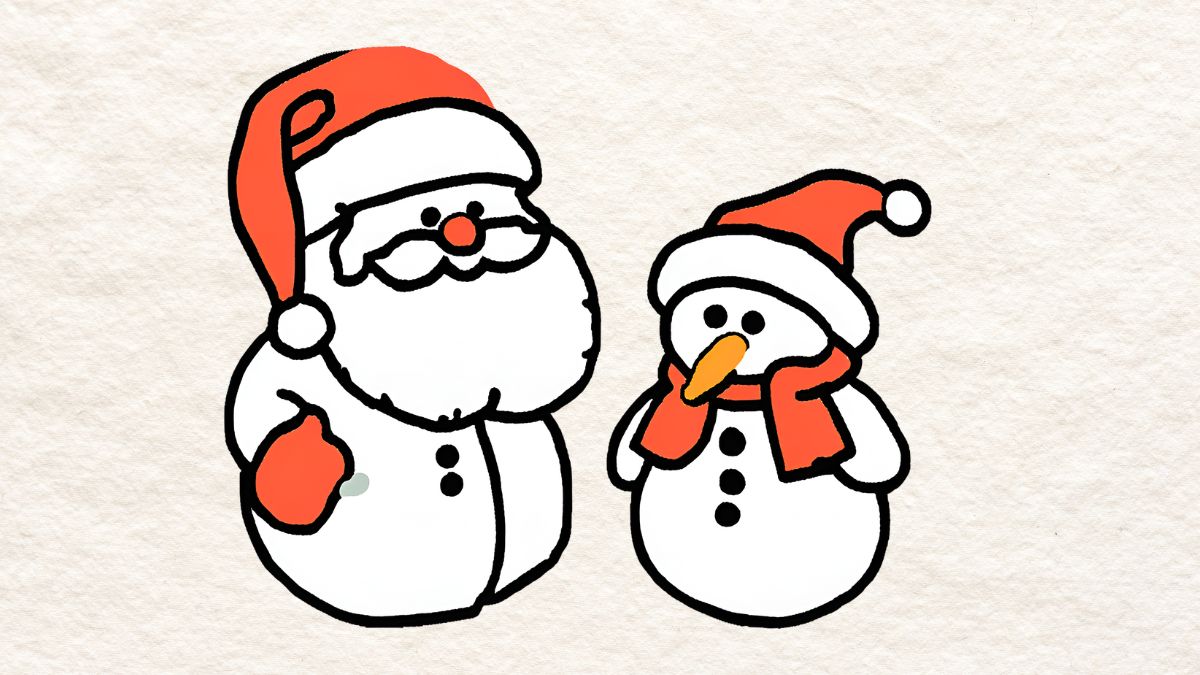 Ý tưởng tranh vẽ ông già Noel đẹp