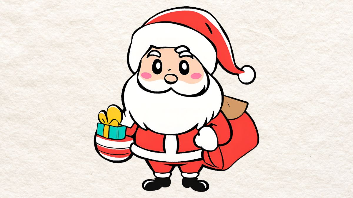 Ý tưởng tranh vẽ ông già Noel đẹp