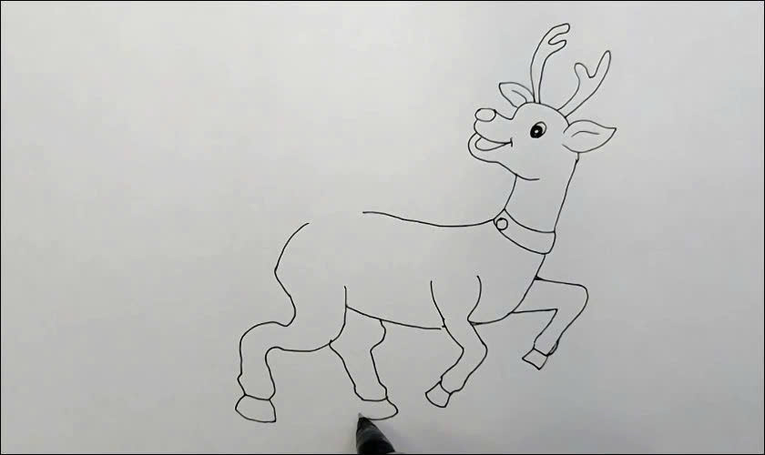 Bước 1: Vẽ tuần lộc