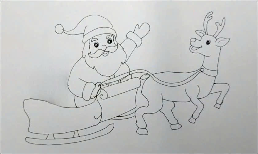 Bước 1: Vẽ tuần lộc