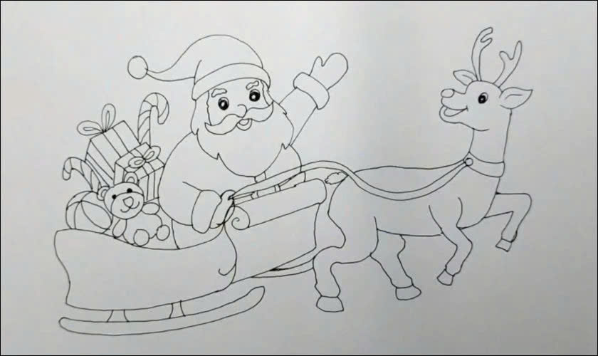 Bước 1: Vẽ tuần lộc