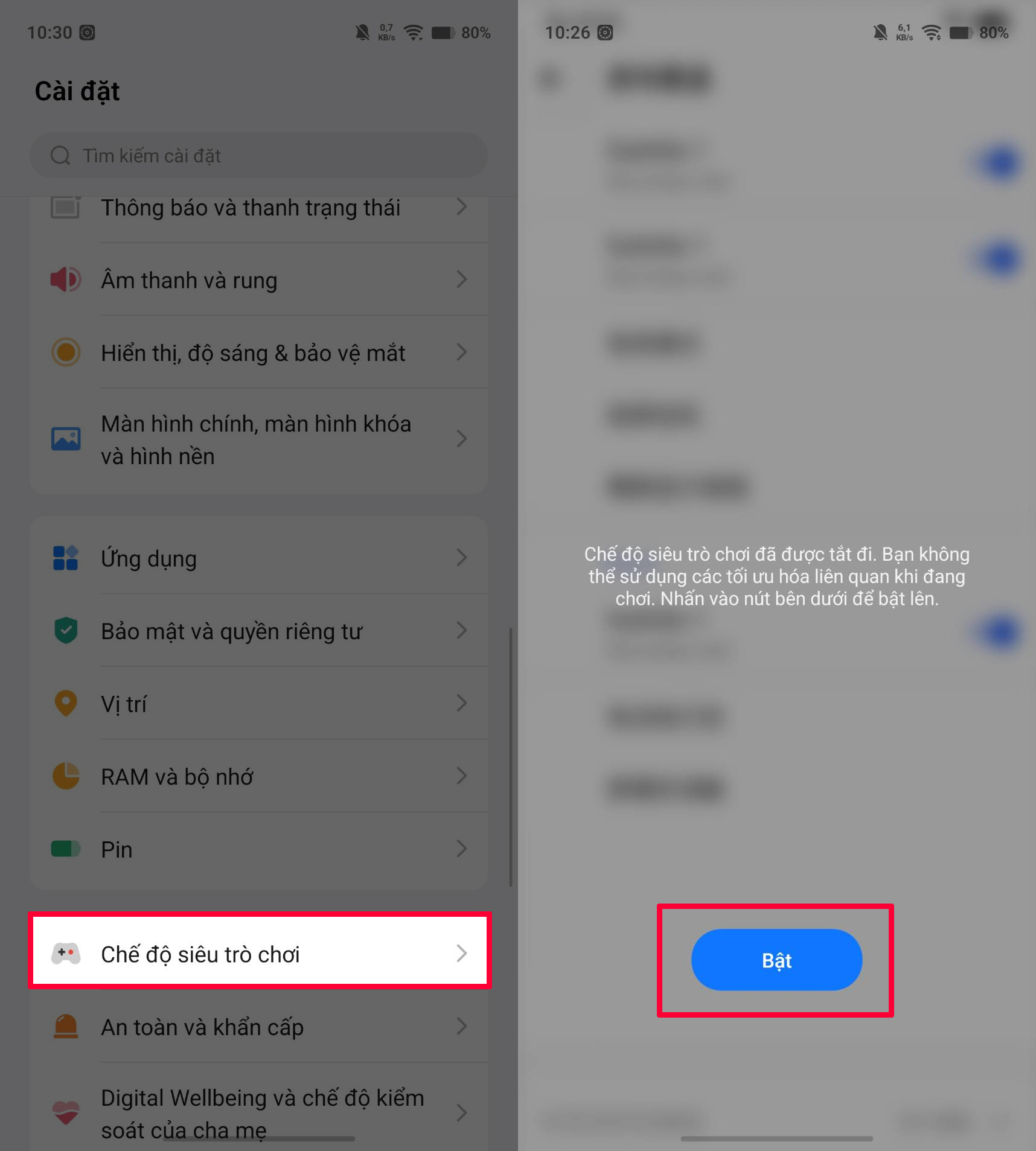 Cách bật chế độ siêu trò chơi trên vivo X300