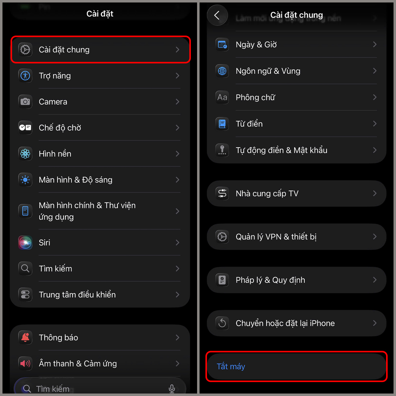 Cách tắt nguồn iPhone 17