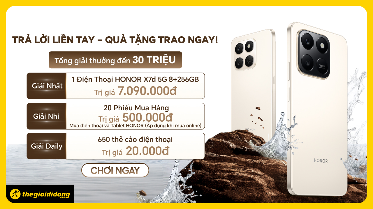 Tham Gia Minigame Cùng Honor X7D Series, Cơ Hội Trúng Điện Thoại Miễn Phí Tham Gia Minigame Cùng Honor X7D Series, Cơ Hội Trúng Điện Thoại Miễn Phí