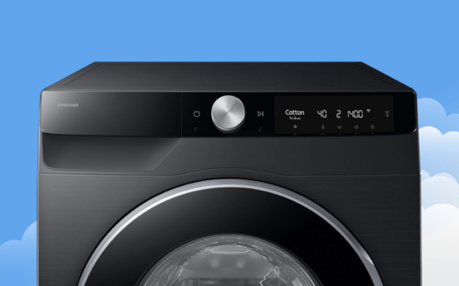 Màn hình hiển thị giúp chẩn đoán nhanh các lỗi trên máy giặt Samsung