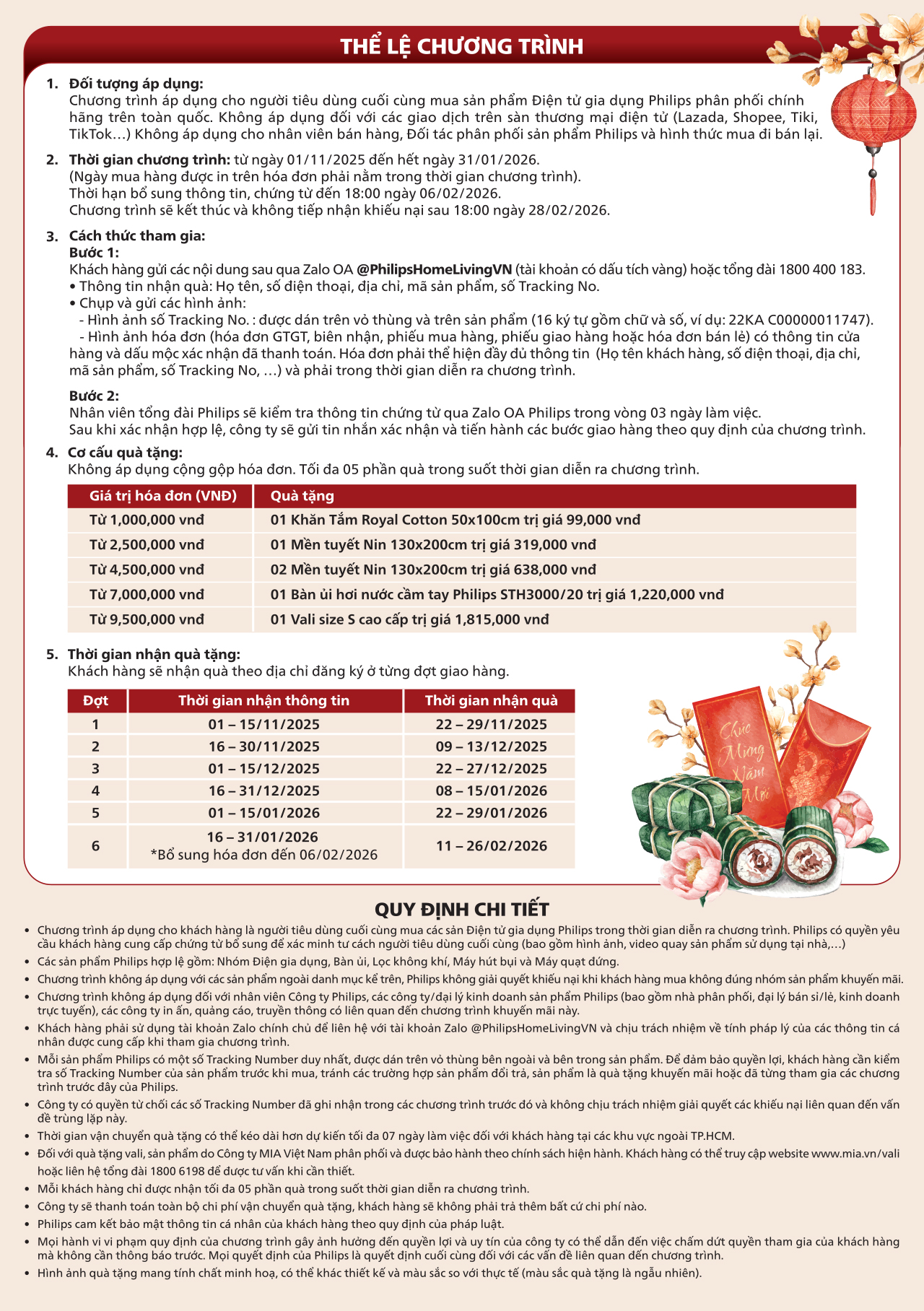 Khuyến m&atilde;i Tết Philips 2026: Tết ấm &ecirc;m, th&ecirc;m qu&agrave; th&ecirc;m h&ecirc;n - V&ograve;ng quay may mắn tr&uacute;ng lớn