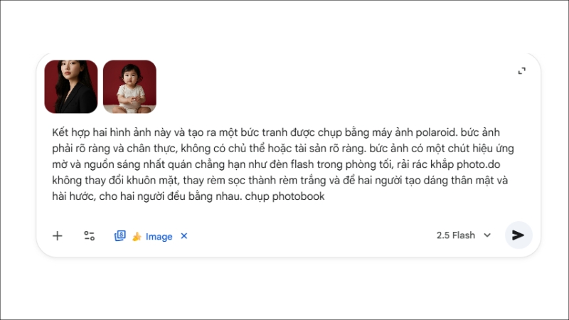 Tải ảnh l&ecirc;n v&agrave; nhập c&acirc;u lệnh