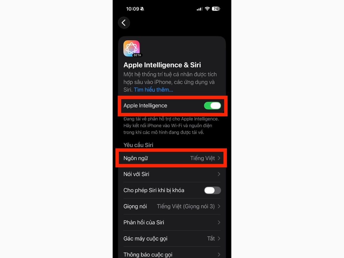 Chọn Ng&ocirc;n ngữ rồi chọn Tiếng Việt