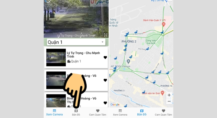 Cách xem trực tiếp camera giao thông bằng Camera Giao Thông Sài Gòn