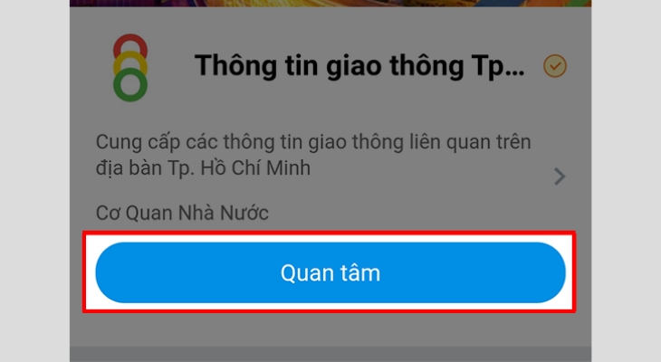Cách xem trực tiếp camera giao thông bằng Zalo