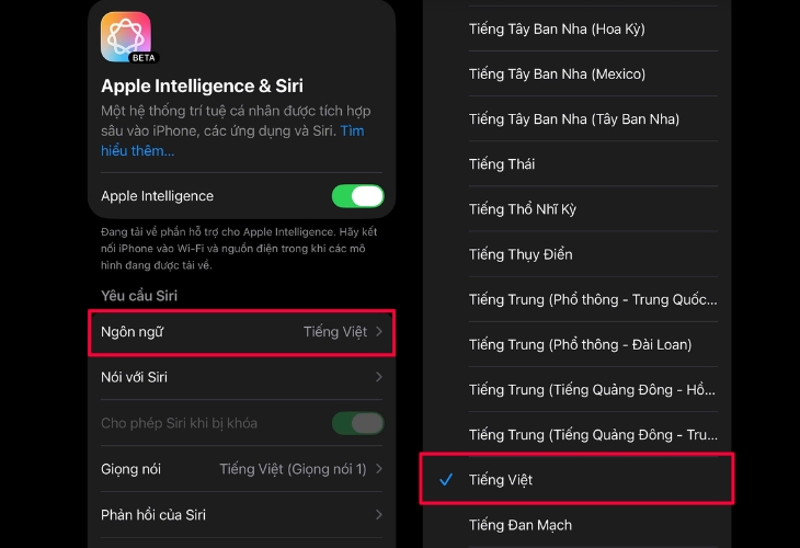 Cách bật Apple Intelligence tiếng Việt trên iPhone