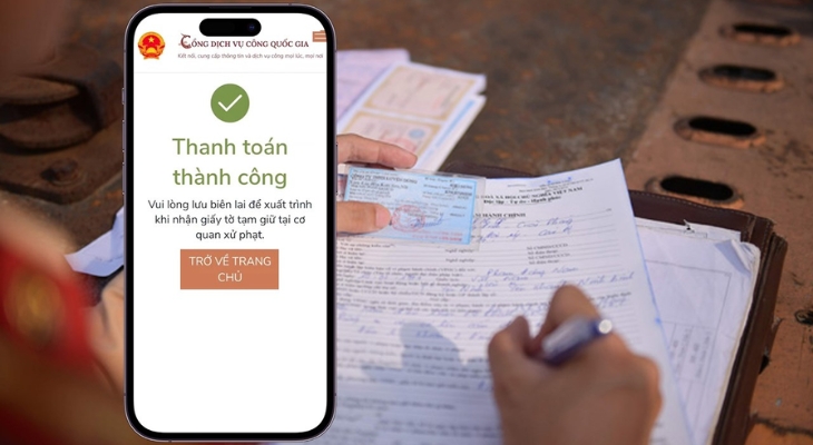 Bạn có thể đóng phạt online thông qua Cổng Dịch vụ công của Bộ Công an