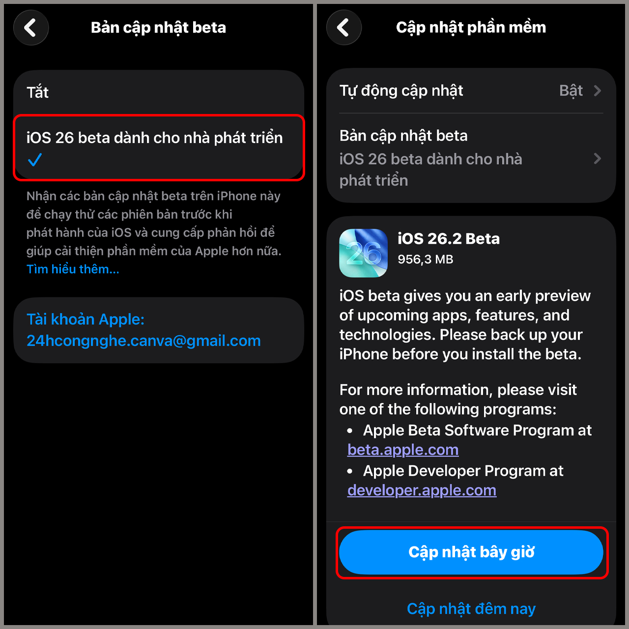 Cách cập nhật iOS 26.2 Beta Cách cập nhật iOS 26.2 Beta