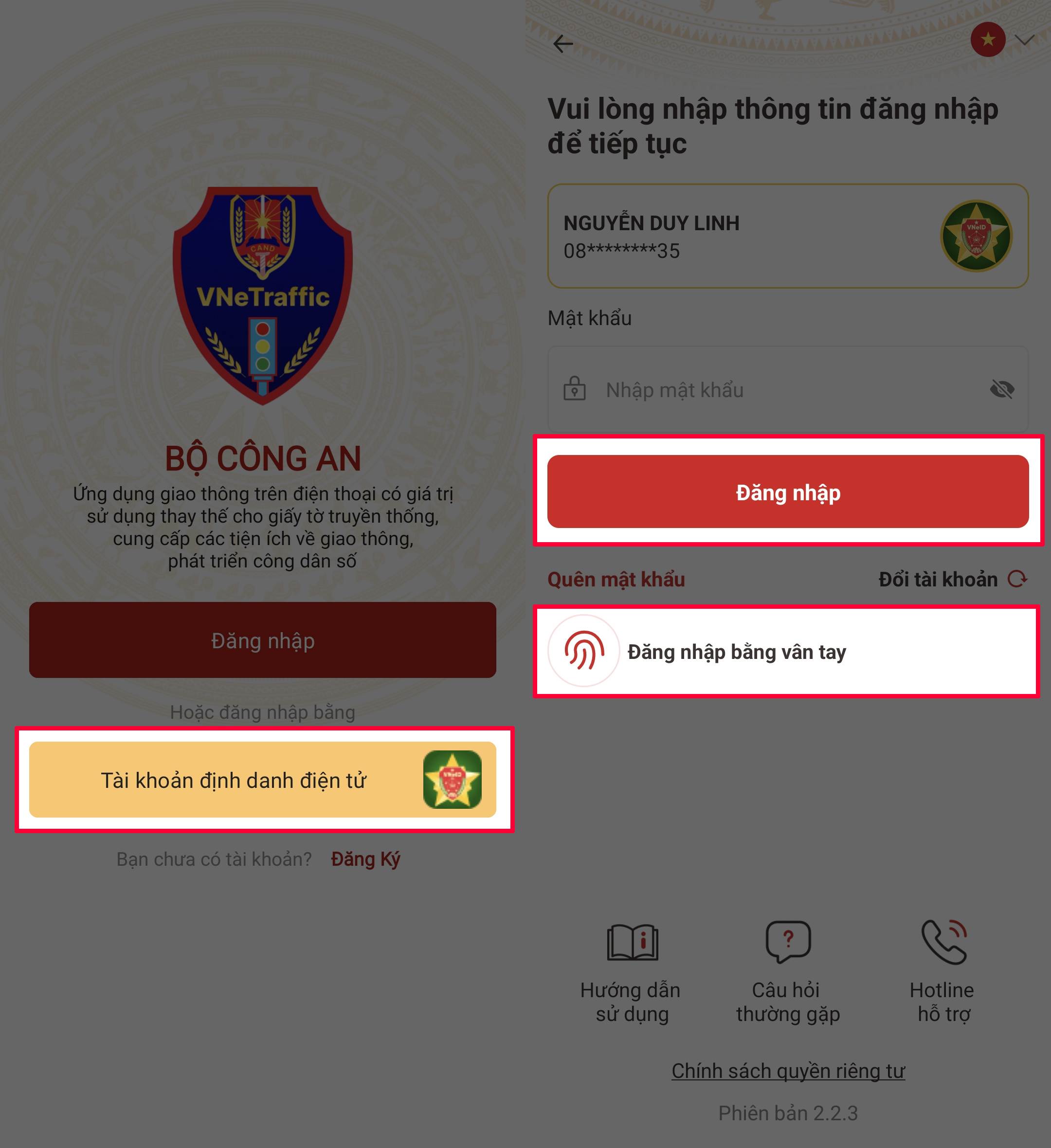 Cách liên kết tài khoản VNeTraffic với VNeID Cách liên kết tài khoản VNeTraffic với VNeID