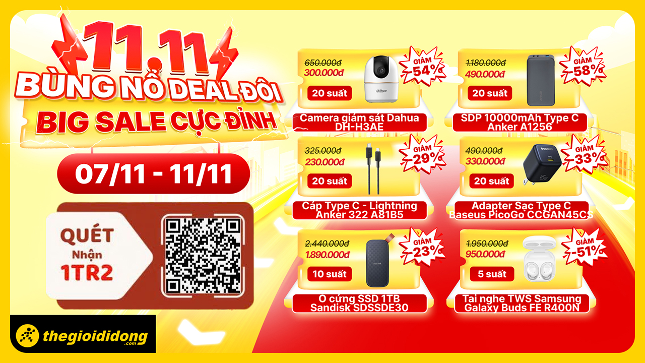 11/11 Bùng Nổ Deal Đôi - Big Sale Cực Đỉnh 11/11 Bùng Nổ Deal Đôi - Big Sale Cực Đỉnh