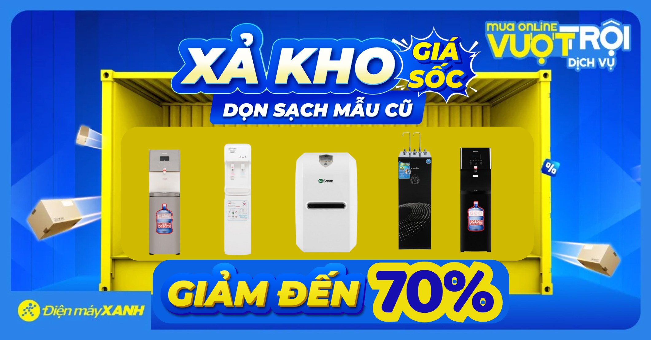 H&agrave;ng mới giảm gi&aacute; - Xả kho m&aacute;y lọc nước l&ecirc;n đến 70% tại Điện m&aacute;y XANH