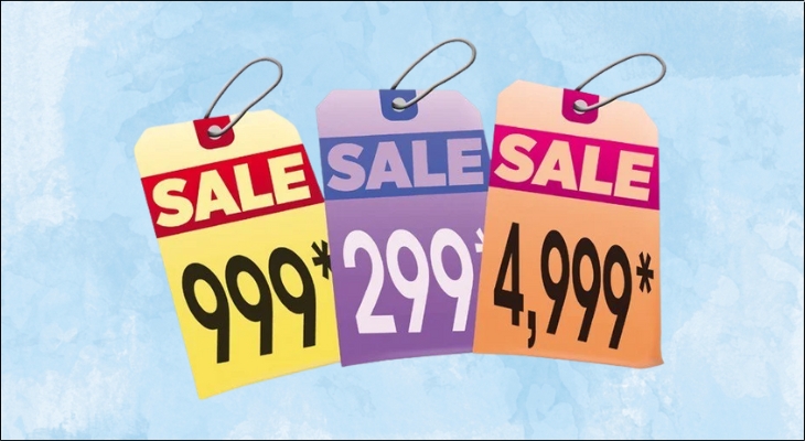 Nhiều cửa hàng thường dùng chiến thuật “đầu giá bằng số 9” để tạo cảm giác giảm giá sâu hơn thực tế