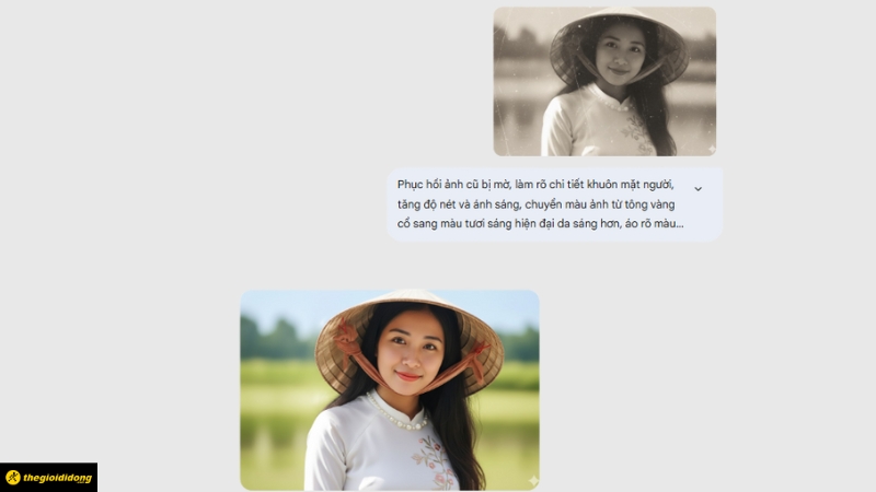 C&acirc;u lệnh phục hồi ảnh cũ với Gemini