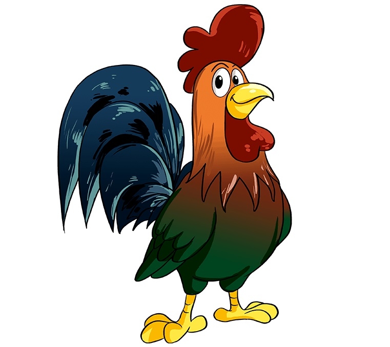 Bước 1: Vẽ đầu gà