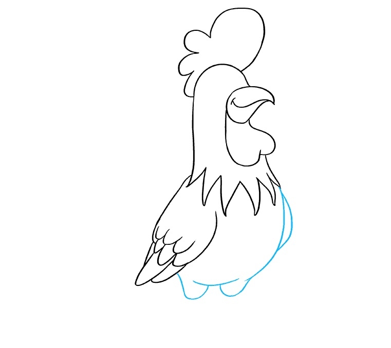 Bước 1: Vẽ đầu gà