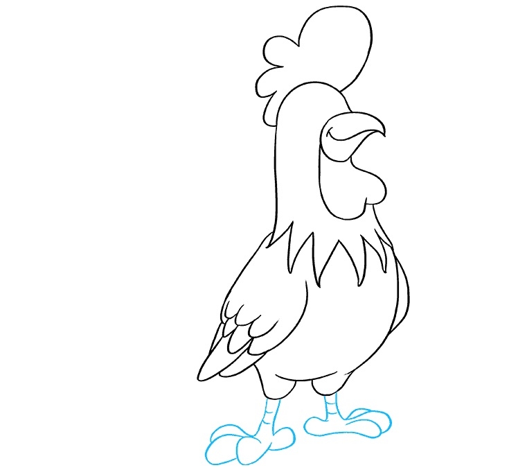 Bước 1: Vẽ đầu gà