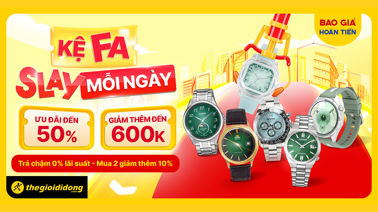 Bão giá - Hoàn tiền: Đồng hồ giảm đến 50%