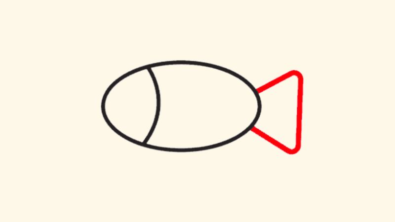 Bước 1: Vẽ thân cá