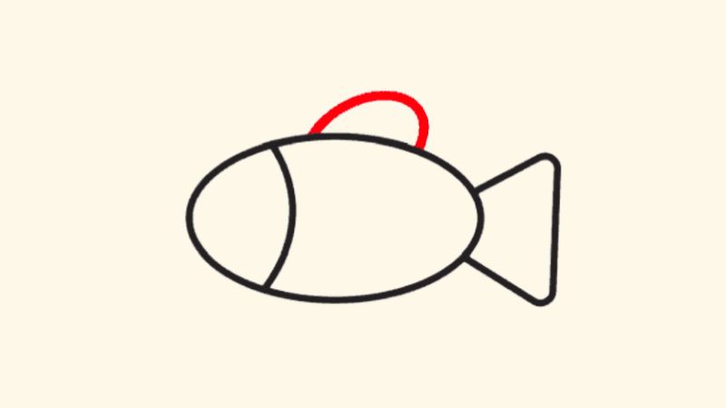 Bước 1: Vẽ thân cá