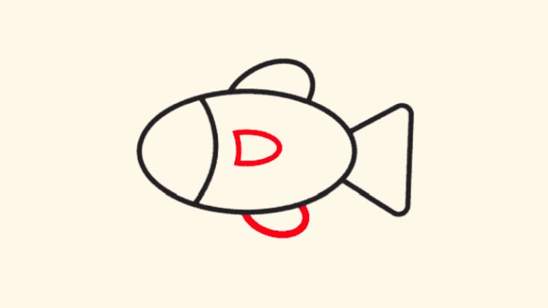 Bước 1: Vẽ thân cá