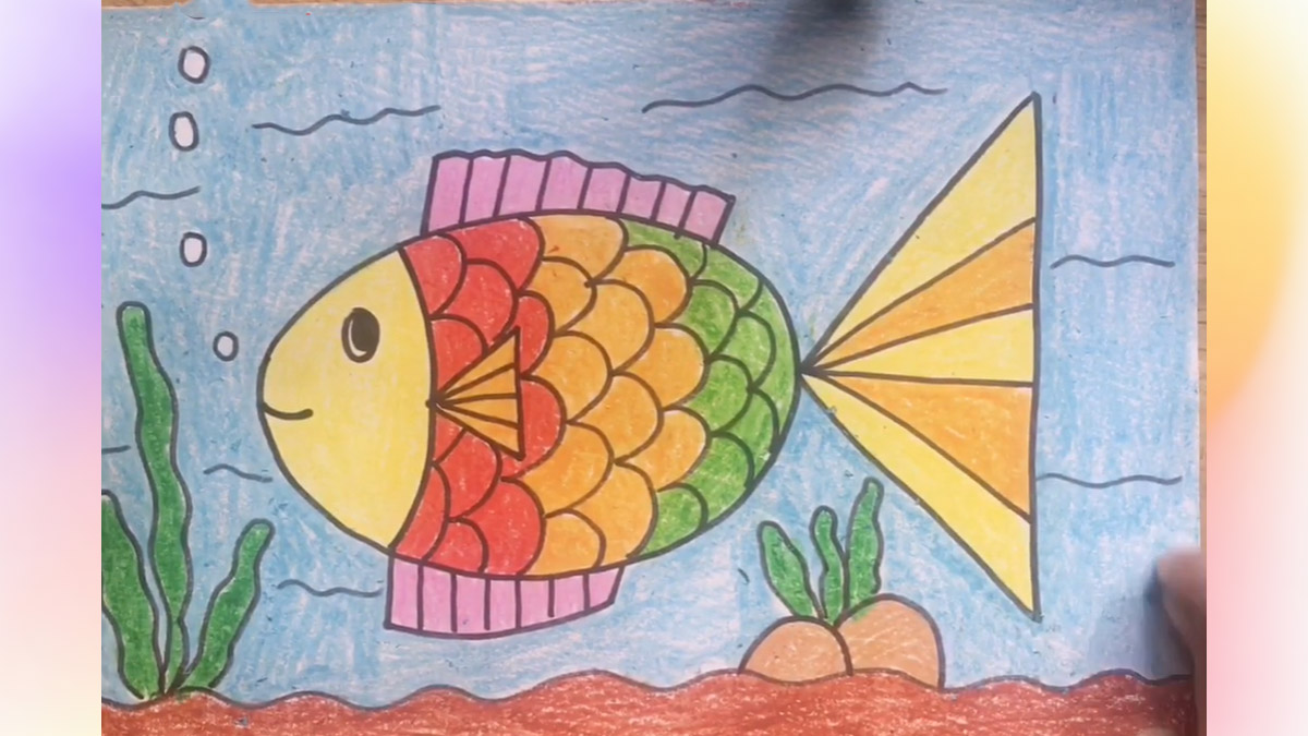 Bước 1: Vẽ thân cá