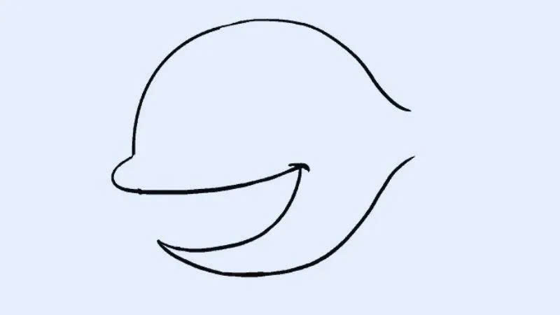 Bước 1: Vẽ đầu cá