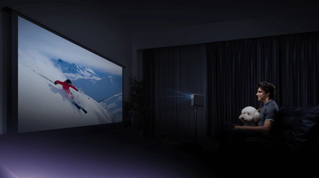 Máy Chiếu Xiaomi Smart Projector L1 Pro có khả năng trình chiếu hình ảnh lên tới 120 inch