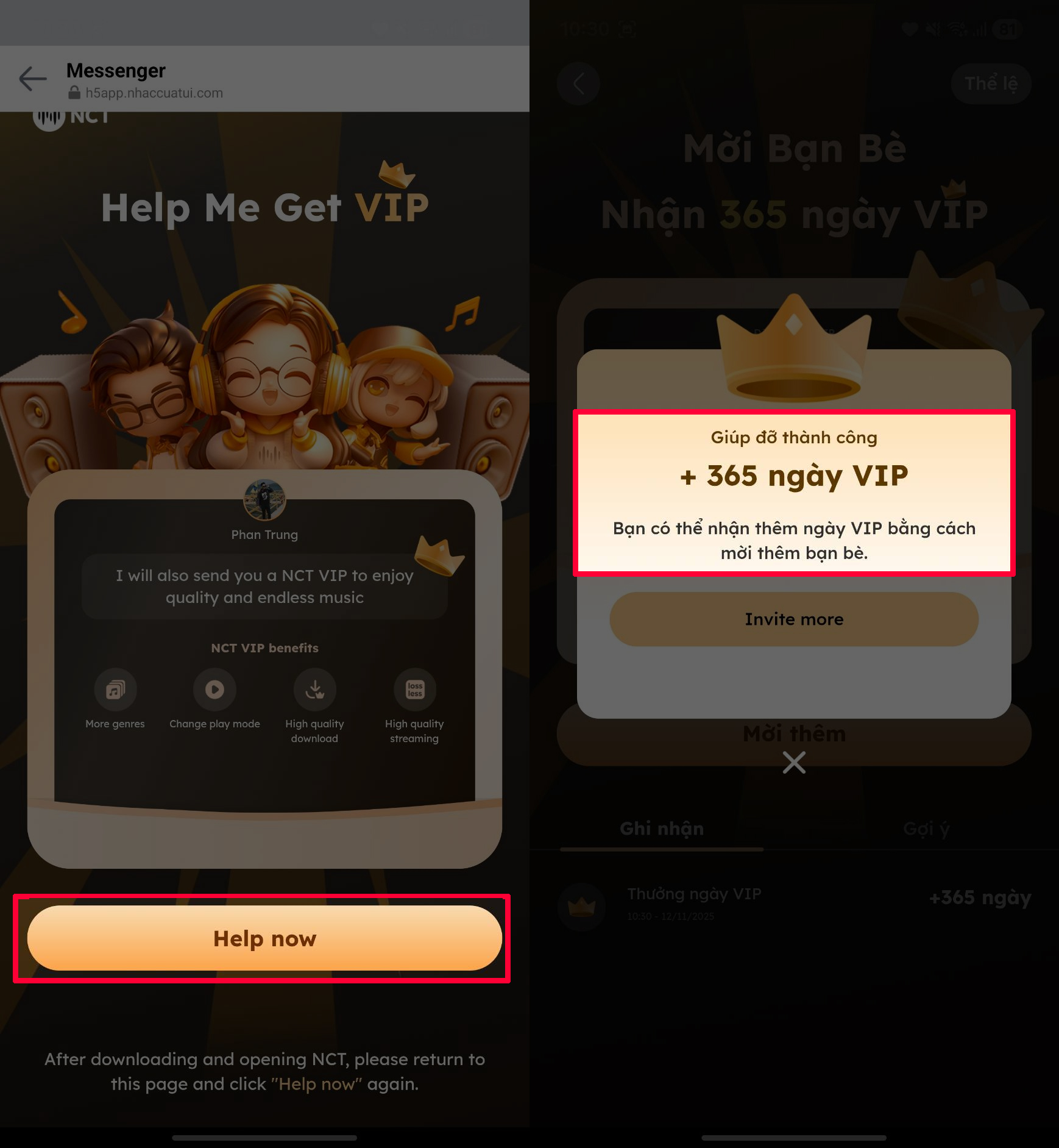 Cách Nhận 1 Năm Vip Nhaccuatui Miễn Phí