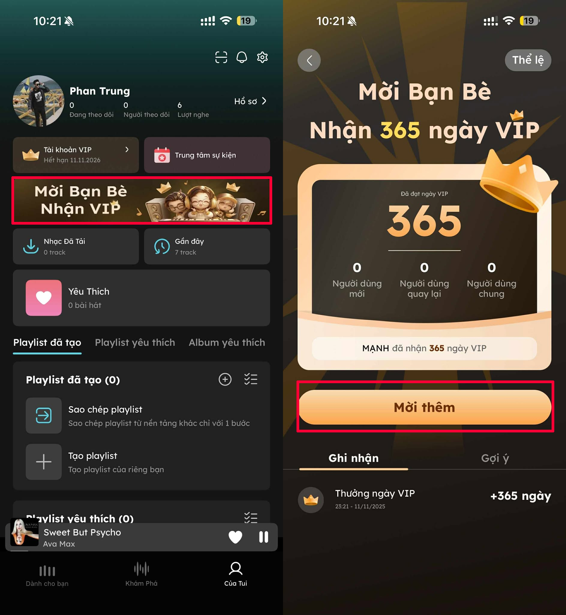 Cách Nhận 1 Năm Vip Nhaccuatui Miễn Phí