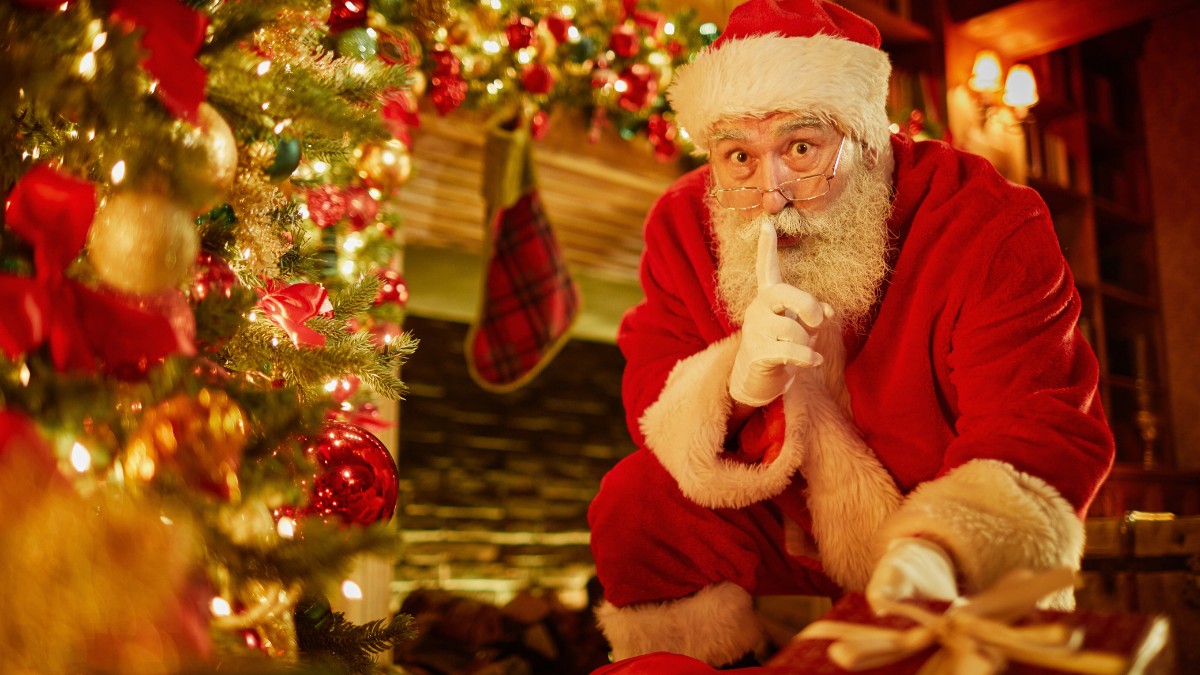 Background cute hình ông già Noel