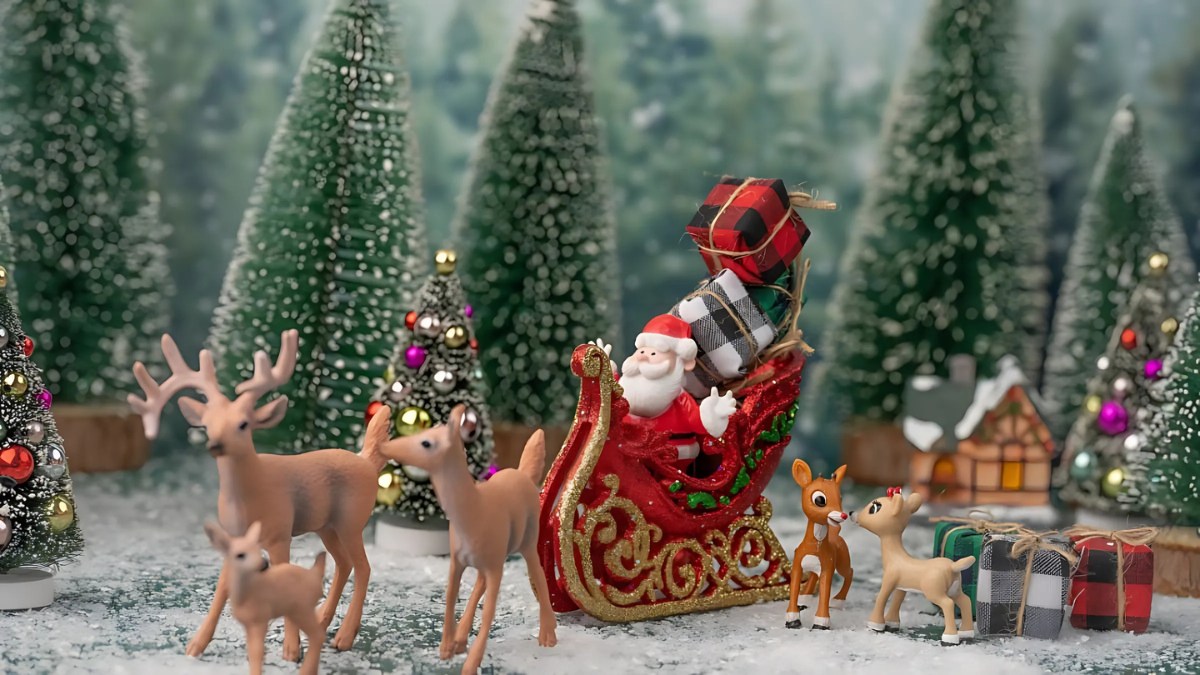 Background cute hình ông già Noel