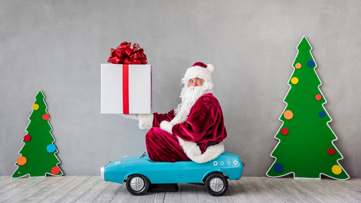 Background cute hình ông già Noel