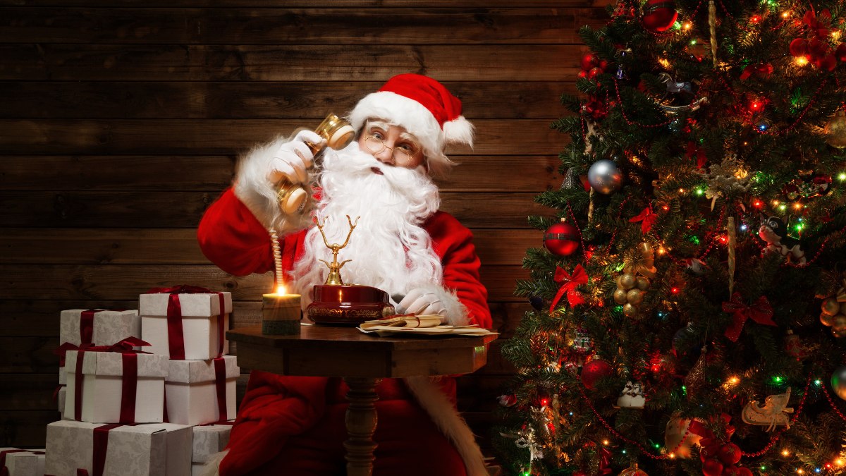 Background cute hình ông già Noel