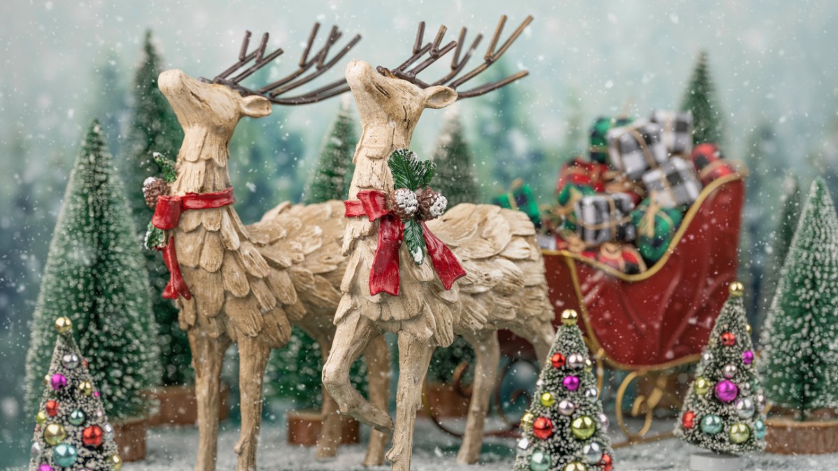 Background Noel hình chú tuần lộc đẹp nhất