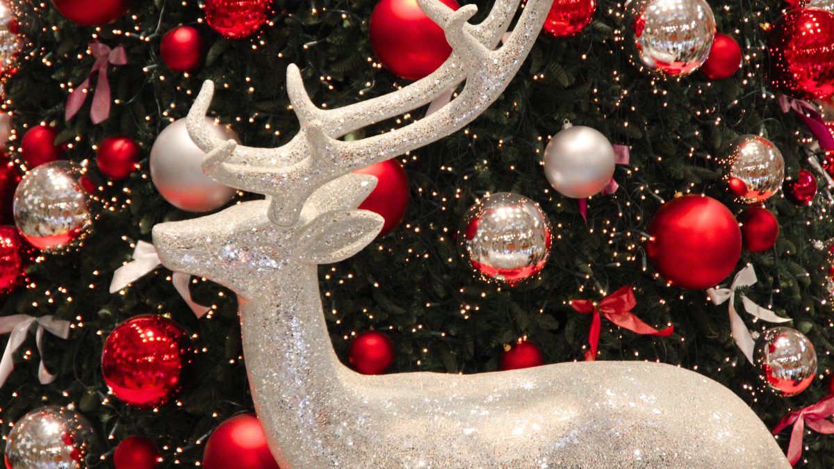 Background Noel hình chú tuần lộc đẹp
