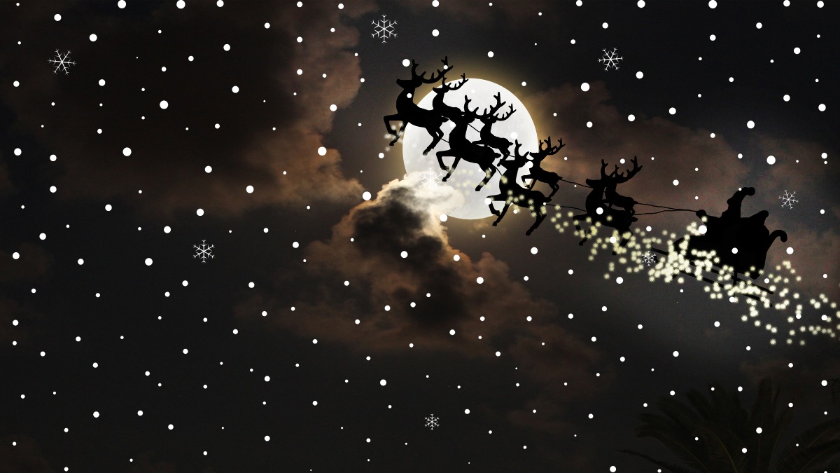Background Noel hình chú tuần lộc đẹp