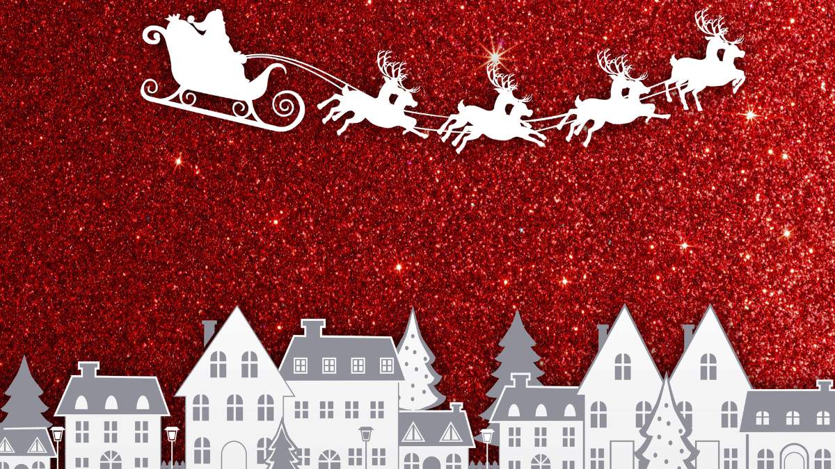 Background Noel hình chú tuần lộc đẹp